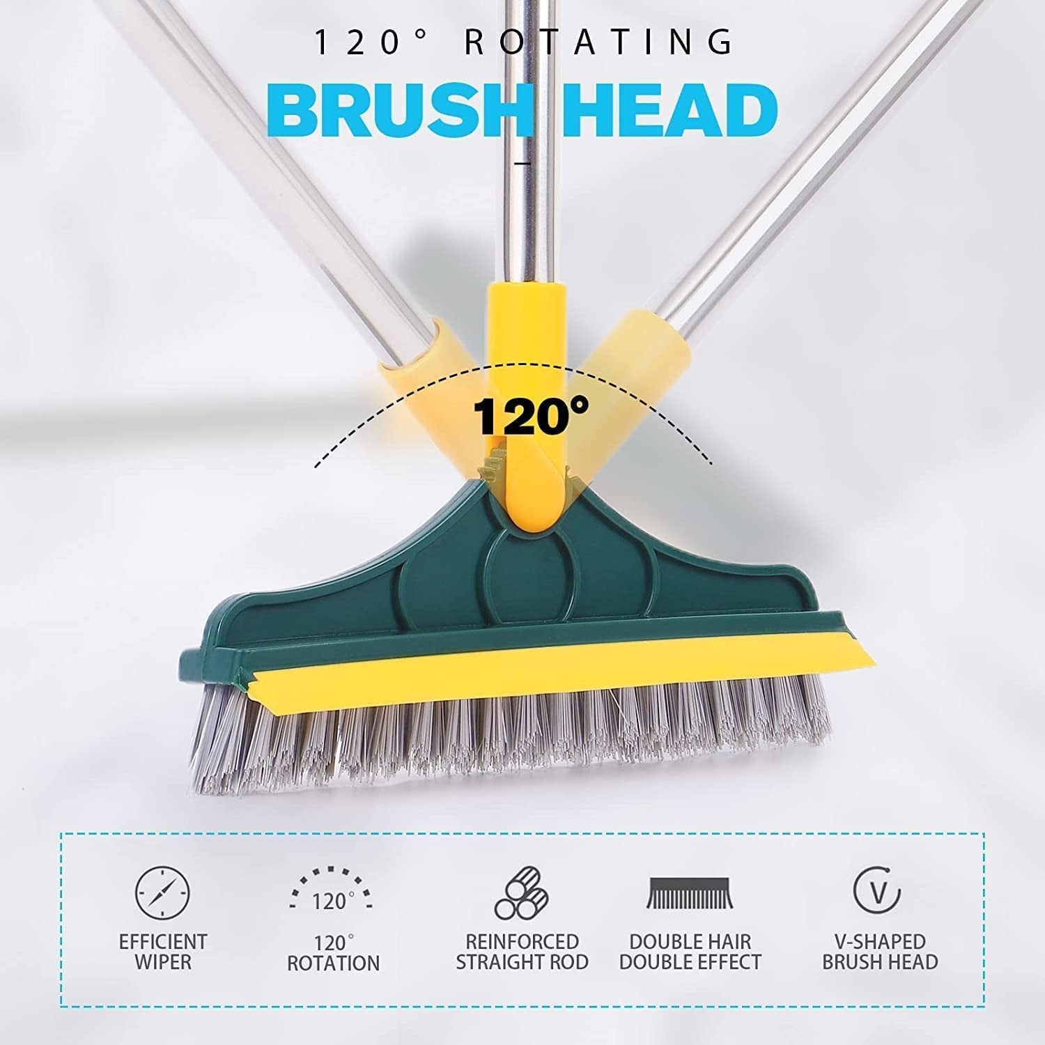 Cleaning Brush With 120° Rotatable Head