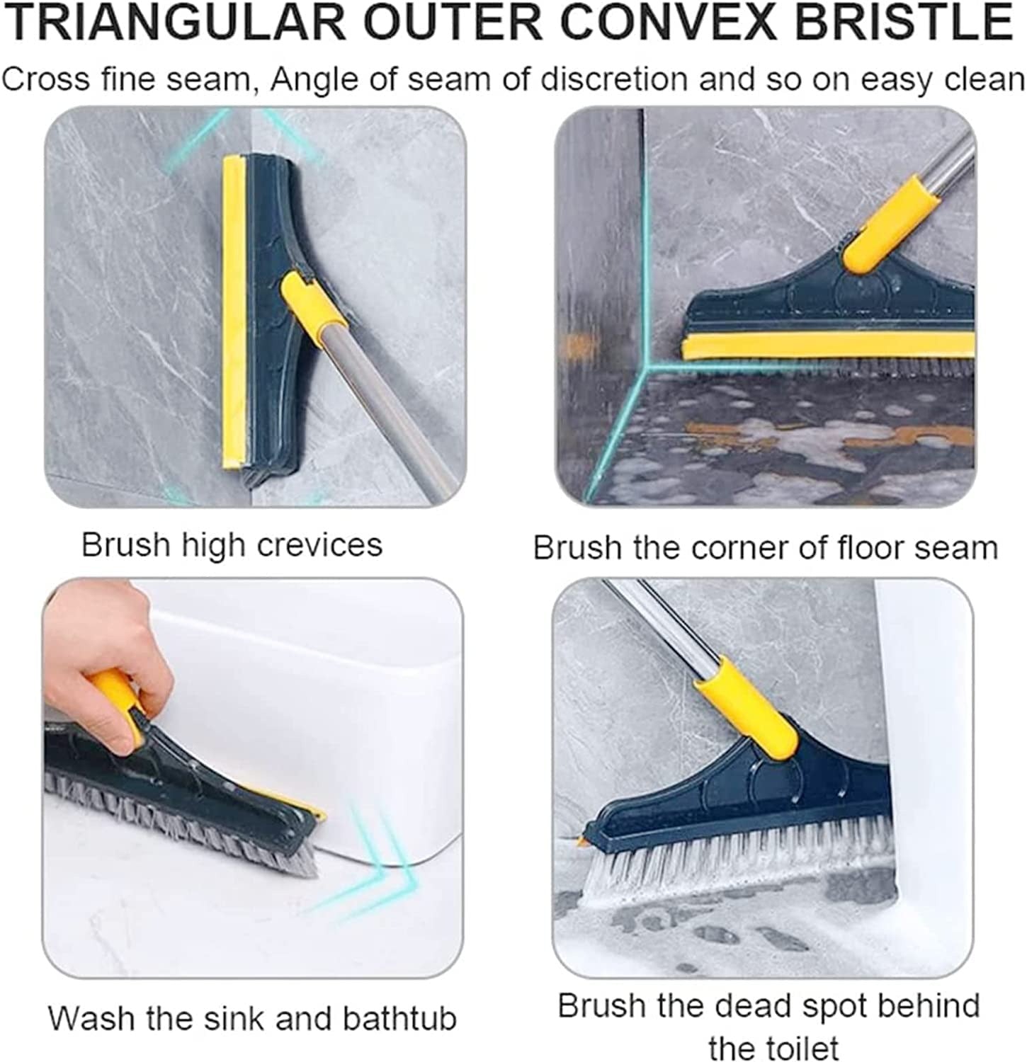 Cleaning Brush With 120° Rotatable Head