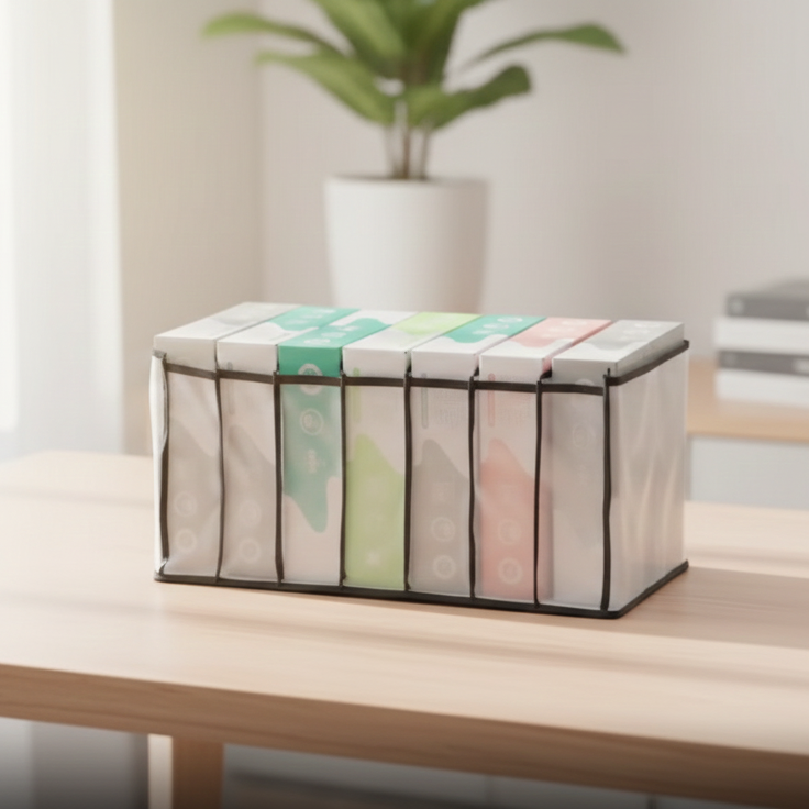 7 Grid Clothes Organizer for Wardrobe