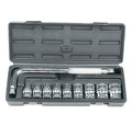 Professional Heavy Wrench Set 9Pc Tool Kit 8‑24mm Metric Sockets + L Wrench
