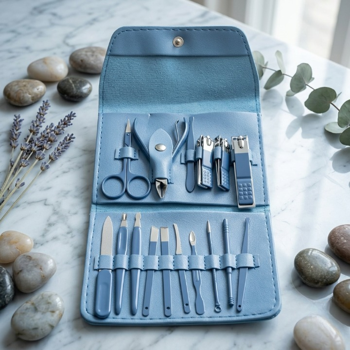 16-Piece Premium Personal Manicure & Pedicure Grooming Kit