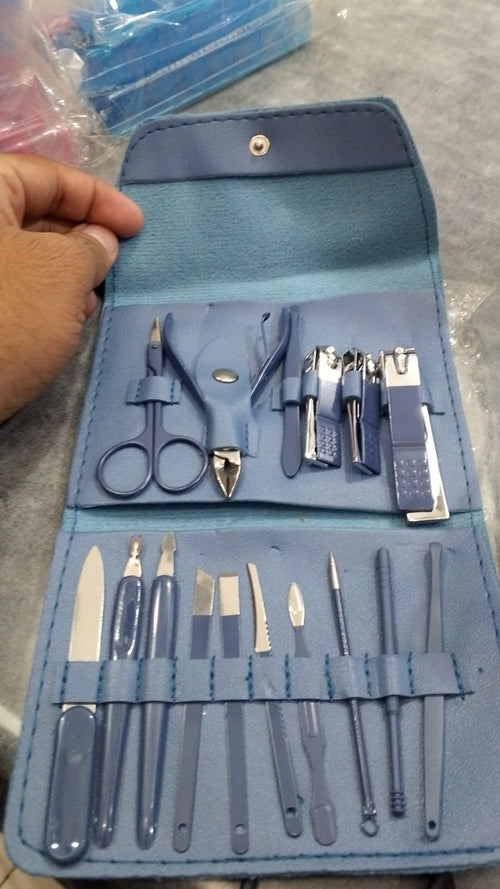 16-Piece Premium Personal Manicure & Pedicure Grooming Kit