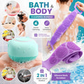 2-in-1 Silicone Bath Brush & Back Scrubber