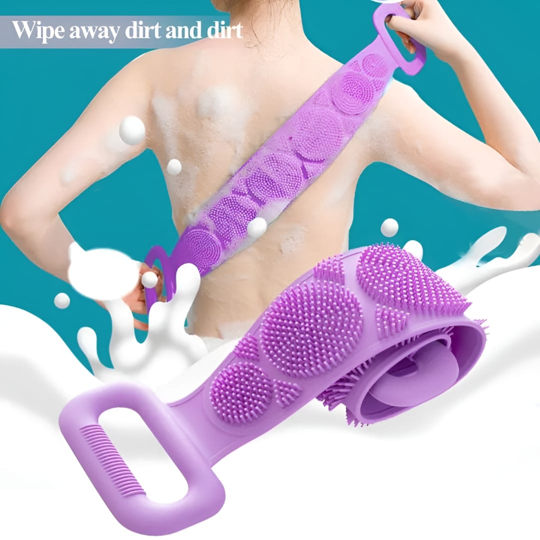 2-in-1 Silicone Bath Brush & Back Scrubber