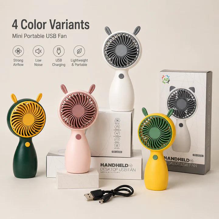Portable USB Rechargeable Mini Handheld Fan
