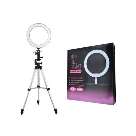 Portable 10-Inch LED Ring Light with 7 Feet Adjustable Tripod Stand & Mobile Holder | 3 Light Modes | Foldable 2 Feet