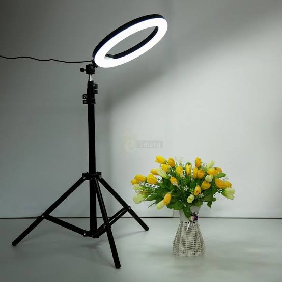 Portable 10-Inch LED Ring Light with 7 Feet Adjustable Tripod Stand & Mobile Holder | 3 Light Modes | Foldable 2 Feet