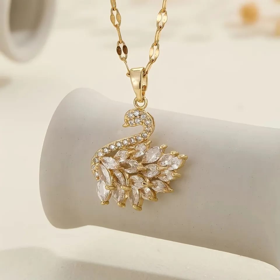 Tulip Bracelet With Swan Necklace