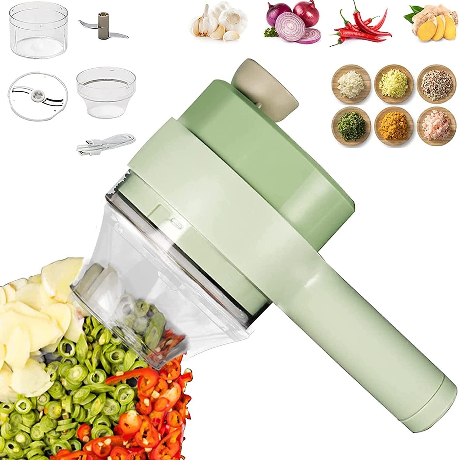 Electric Handheld Vegetable Cutter Slicer