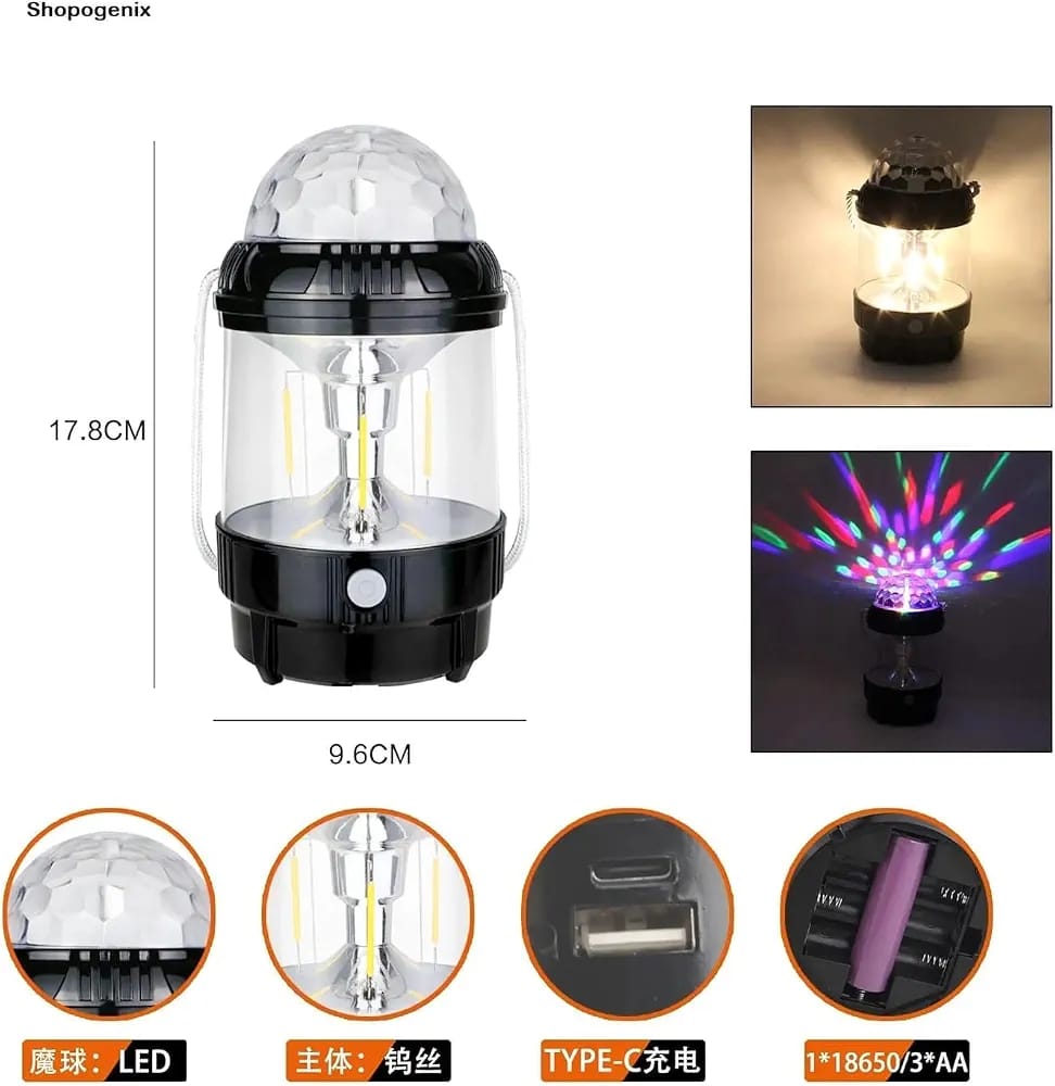 2-in-1 Rechargeable RGB LED light